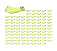 Amazon Basics. manchettes de protection pour bras. résistantes aux coupures. 45.7centimeters de long. avec trou pour le pouce. jaunes. lot de 100 paires