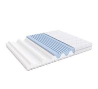Amazon Basics Matelas 2-en-1 double face haute résilience, Moyenne ferme (H3) et ferme (H4), 160 x 200 x 20 cm, Blanc
