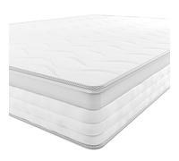 Amazon Basics Matelas 7 zones à ressorts ensachés, Moyenne ferme (H3), 160 x 200 x 21.5 cm, Blanc
