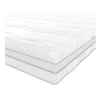 Amazon Basics Matelas 7 zones en mousse à mémoire de forme, Moyenne ferme (H3), 140 x 200 x 20 cm, Blanc