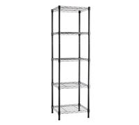 Amazon Basics Meuble de rangement réglable à 5 étagères, noire, 40.6 x 40.6 x 137.2 cm (P x l x H)