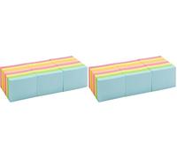Amazon Basics Mini Notes Autocollantes, 48 Blocs, Blocs de Notes Autocollantes, Couleurs Assorties, 3,5cm × 5cm