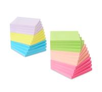 Amazon Basics Notes Adhésives Standard, 24 Blocs, Blocs de Notes Autocollantes, Couleurs Pastel Assorties, 7,6cm x 7,6cm