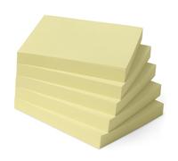 Amazon Basics Notes Adhésives Standard, 5 Blocs, Blocs de Notes Autocollantes, 100 Feuilles par Bloc, Jaune, 7,6cm x 7,6cm