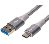 Amazon Basics Nylon Double Tresse Câble de Charge USB-A->USB-C, USB 3.1 Gen 2, 0,9m, Gris Foncé