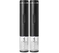 Amazon Basics Ouvre-bouteille électrique sans fil avec coupe-capsule, fonctionne avec des piles, noir, 54 x 48 x 270 mm (L x l x H) (Lot de 2)