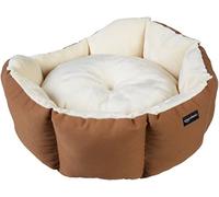 Amazon Basics Panier octogonal pour animal de compagnie , Chien et chat, L 51 x l 51 x H 20 cm, Brun, blanc