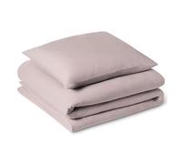 Amazon Basics Parure de Lit 1 Personne 2 Pièces en Microfibre Prélavée, Extra Douce avec Effet Froissé Naturel, sans Repassage, Housse de Couette 135 x 200 cm et 1 Taie d'oreiller 65 x 65 cm, Violet