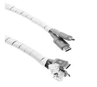 Amazon Basics Passe-câble, idéal pour la gestion des câbles et pour les protéger contre les animaux de compagnie, 10 m - Blanc (anciennement Amazon Commercial)