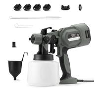 Amazon Basics Pistolet Pulvérisateur Électrique 700W avec Réservoir de 1.200ml, 4 Buses et 3 Modes de Pulvérisation, pour Intérieur et Extérieur, Gris