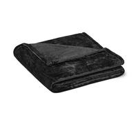 Amazon Basics Plaid Polaire Doux et Duveteux, Plaid de Canapé Confortable Non Chauffant, 127cm x 152cm, Noir