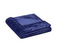 Amazon Basics Plaids pour Canapés, Plaid Polaire Doux et Duveteux, 127 x 152cm, Bleu Marine