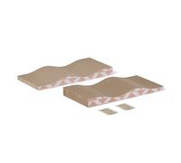 Amazon Basics Planche à Gratter pour Chat, Griffoir pour Chat en Carton Ondulé Double Face Incurvé, 41,9cm x 20,6cm x 4,1cm, Lot de 2, Beige