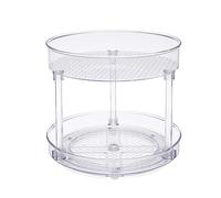 Amazon Basics Plateau de rangement tournant à 2 niveaux, transparent, 22,9 cm