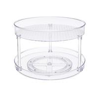 Amazon Basics Plateau de rangement tournant à 2 niveaux, transparent, 30,5 cm