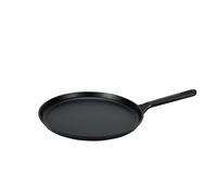 Amazon Basics - Poêle ronde en fonte déjà Brûlée, 26,67 cm de Diamètre, Noir