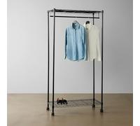 Amazon Basics Portant avec étagères haute et basse, Noir, 91 x 45.6 x 180 cm