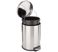 Amazon Basics Poubelle ronde à fermeture douce, Nickel, 20 l (5.3 Gallons)