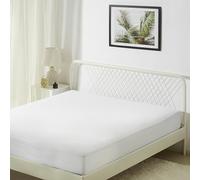 Amazon Basics Protège Matelas Imperméable, 45 cm Bonnet Extra Profond, Lavable et Silencieux, 140 x 200 cm, Blanc
