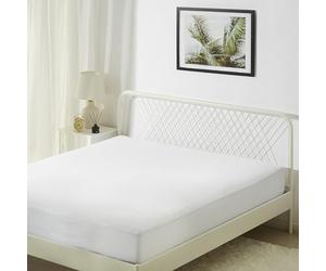 Amazon Basics Protège Matelas Imperméable, 45 cm Bonnet Extra Profond, Lavable et Silencieux, 140 x 200 cm, Blanc