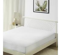 Amazon Basics Protège Matelas Imperméable, 45 cm Bonnet Extra Profond, Lavable et Silencieux, 180 x 200 cm, Blanc
