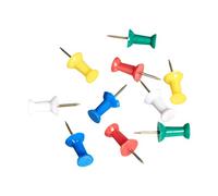 Amazon Basics punaises pour carte Tête ronde en plastique Pointe en acier, Lot de 100, Multicolore