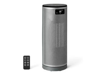 Amazon Basics Radiateur soufflant électrique, portable, en céramique, oscillation à 70°, 1 800 W, 40 cm, gris