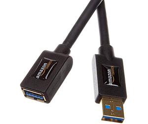 Amazon Basics Rallonge Câble USB 3.0 mâle A vers Femelle A 3 m, pour Ordinateur Noir