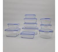 Amazon Basics Récipients en verre Clips de fermeture Rangement Boîtes Set Cuisine
