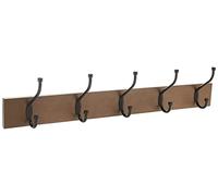 Amazon Basics Rectangulaire Patère murale, Lot de 1, Bois brut