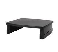 Amazon Basics Rehausseur de Moniteur Réglable en Hauteur avec Rangement, Design Empilable à 3 Niveaux, Plastique ABS Durable, Supporte Jusqu’à 10kg, pour Écrans et Ordinateurs Portables, Noir.