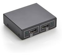 Amazon Basics Répartiteur HDMI 1 Entrée/2 Sorties, 4K à 30Hz pour 2 Écrans, PC, Ordinateurs Portables, Lecteurs DVD, Xbox, Roku, Chromecast, Câble USB/USB-A vers CC 1m Inclus, Mise en Miroir, Noir