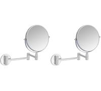 Amazon Basics Rond Miroir cosmétique pour Montage Mural, grossissement, 1.18 x 15.2 inches, chromé, 38.6 cm x 2.9 cm x 27.9 cm (Lot de 2)