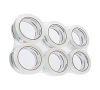 Amazon Basics Ruban adhésif d’emballage pour déménagement et stockage, Largeur standard : 4,7 cm de large x 49,9 m de long, Transparent, lot de 6