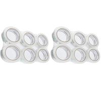 Amazon Basics Ruban adhésif d’emballage pour déménagement et stockage, Largeur standard : 4,7 cm de large x 49,9 m de long, Transparent, lot de 12
