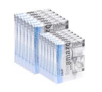 Amazon Basics sac de rangement enroulables pour voyage, Fermeture éclair, 12 unité, 6 petits, 6 sacs de taille moyenne, Transparent