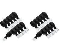 Amazon Basics Sangles d’arrimage, Longueur 2.5 m, largueur 25 mm, capacité d’arrimage 150 kg, Conforme à la Norme DIN en 12195-2, 10 unités, Lot de 2, Noir