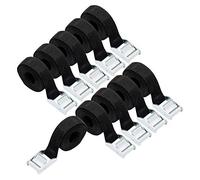 Amazon Basics sangles d’arrimage, longueur 2.5 m, largueur 25 mm, capacité d’arrimage 150 kg, conforme à la norme DIN EN 12195-2, 10 unités, lot de 1, Noir
