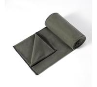 Amazon Basics Serviette Pour Tapis Hot Yoga, Microfibre Douce, Antidérapante, Absorbante, 188 cm x 61 cm, Grise