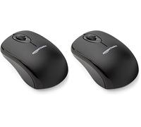 Amazon Basics Souris d’Ordinateur sans Fil avec Nano-récepteur USB - Noir (Lot de 2)
