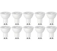 Amazon Basics Spot LED type GU10, 5.5W (équivalent ampoule incandescente de 50W), blanc chaud, dimmable, 10 Unité (Lot de 1)