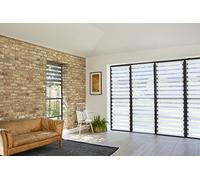 Amazon Basics Store enrouleur double couche, store jour et nuit zébré, 56 x 150 cm, blanc