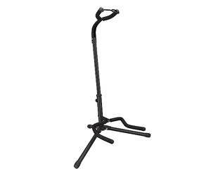 Amazon Basics Support de Guitare Pliable Portable, Conception Légère à Trépied avec Revêtement Antidérapant, Hauteur Réglable, pour Guitares Acoustiques, Électriques et Basses, Noir