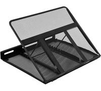 Amazon Basics Support Ergonomique Ventilé, Réglable sur 7 niveaux, Maille en Acier Pour le Refroidissement, Visionnage et la Saisie Légère, Compatible avec Ordinateurs 25,4cm -43,9cm, Noir