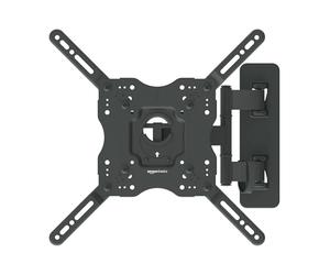 Amazon Basics Support Mural pivotant et inclinable pour TV, Moniteur Plat et incurvé de 66-140 cm jusqu'à 36 kg/Max. VESA 400 x 400 mm, Noir