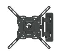 Amazon Basics Support Mural pour Téléviseur, Pivotant et Inclinable, pour Téléviseurs ou Écrans Plats et Incurvés 26 à 55 Pouces Jusqu’à 36kg, Support TV, VESA Max. 400x400mm, Noir