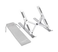 Amazon Basics Support Pliable pour Ordinateur Portable, Réglable sur 6 Angles, Léger et Portable, Visualisation Ergonomique, Compatible avec Ordinateurs Portables 25,4cm - 39,6cm, Argent
