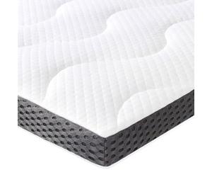 Amazon Basics Surmatelas de Mousse à Mémoire de Forme avec Gel Rafraîchissant Moelleux, 160 x 200 x 7 cm, Blanc