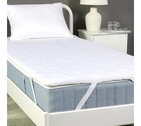 Amazon Basics Surmatelas, Structure en Mousse Confortable, Housse Respirante et Lavable en Machine, pour Lit Double 120,0cm x 200,0cm, Épaisseur 6,0cm, Blanc