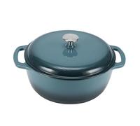 Amazon Basics SX-75QTH Ronde Faitout en fonte émaillée - 6.9 L, gris, 7.3QT